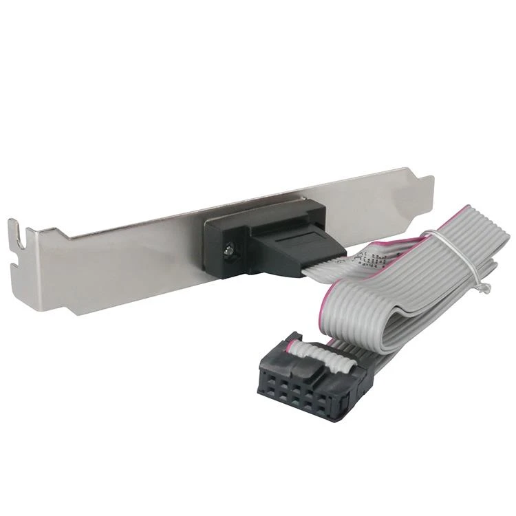 DB9 Male to IDC 10 Pin Adapter Panel Slot Plate